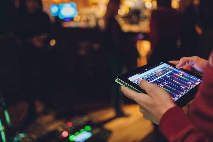 CQ9 live dealer table interface on iongacor mobile app showing baccarat game layout